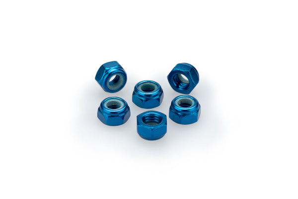 Puig BLISTER 6 LOCKNUT M5 C/BLUE