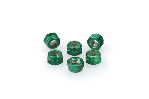 Puig BLISTER 6 LOCKNUT M5 C/GREEN