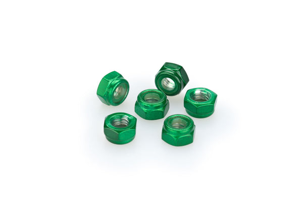 Puig BLISTER 6 LOCKNUT M6 C/GREEN