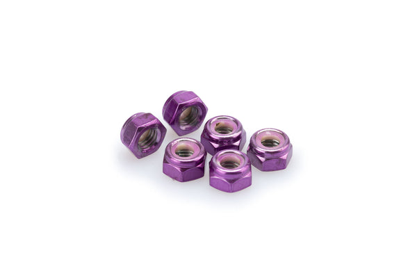 Puig BLISTER 6 LOCKNUT M8 C/PURPLE