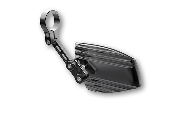 HIGHSIDER WAVE HANDLEBAR END MIRROR, SIL