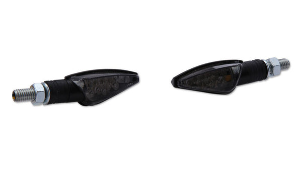 Highsider Smart Toledo LED Indicator (Black Housing, Smoke Grey Lens) - Pair