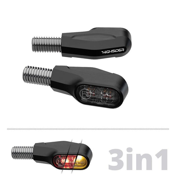 HIGHSIDER VENTURA-X LED TAIL/FLASH BLK SMK