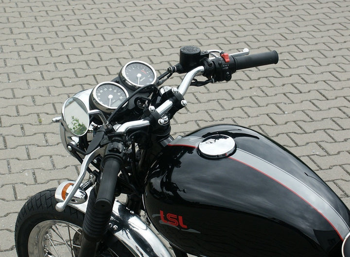 LSL 22.2mm Steel Clubman Handlebars (Colour: Black)