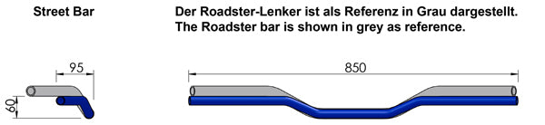 LSL 25.4mm (1") Aluminium Street Handlebars