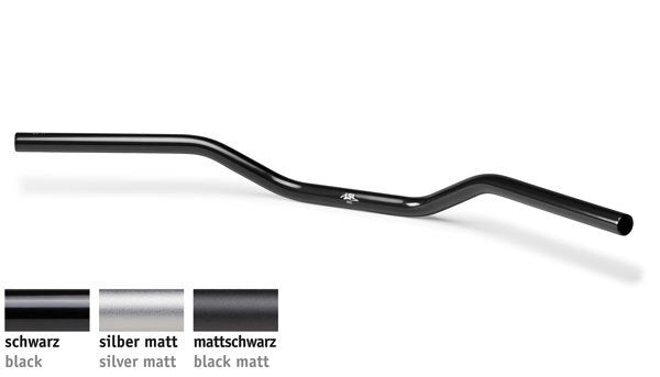 LSL 25.4mm (1") Aluminium Roadster Handlebars [Colour: Polished Black]