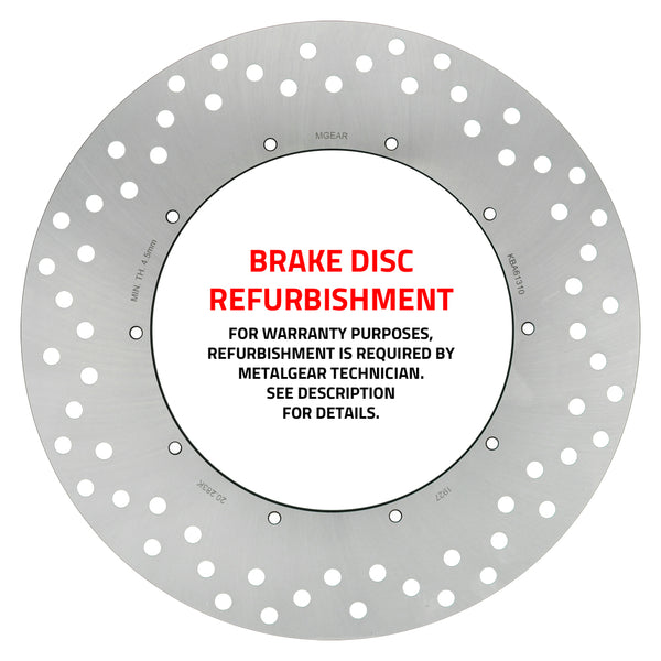 MetalGear Brake Disc Rotor: Refurbishment