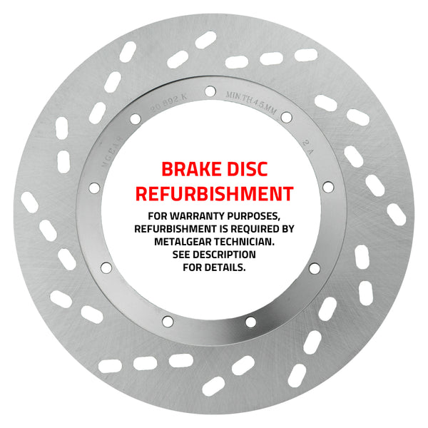 MetalGear Brake Disc Rotor: Refurbishment