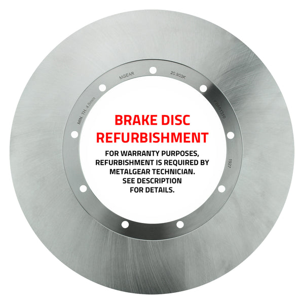 MetalGear Brake Disc Rotor: Refurbishment