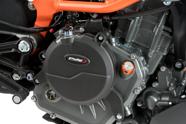 Puig Engine Protective Cover Compatible with KTM 390 Duke/RC (Black)