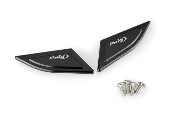Puig MIRROR BLOCK OFF PLATE SET PANIGALE V2 C/BLACK