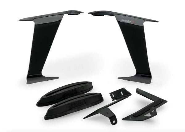Puig Downforce Race Side Spoilers For Kawasaki ZX-10R/RR (2021 - Onwards) - Black