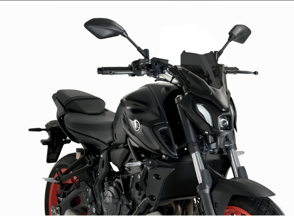 Puig Windshield New Generation Sport Screen For Yamaha MT-07 2021-Onwards (Dark Smoke)