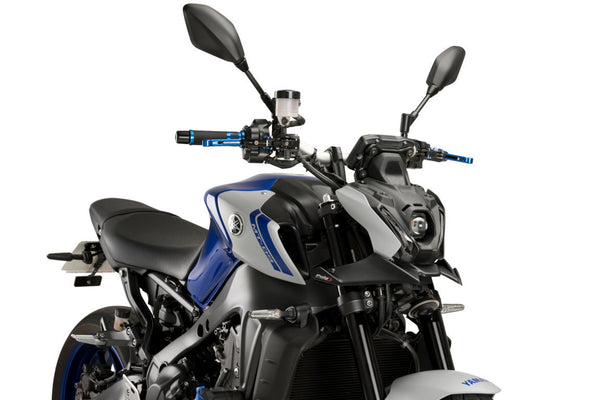 Puig Downforce Naked Front Spoilers For Yamaha MT-09/SP (2021 - Onwards) - Matt Black