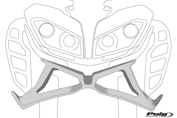 Puig Downforce Naked Frontal Spoilers For BMW S 1000 R / M 1000 R (2021 - Onwards) - Matt Black