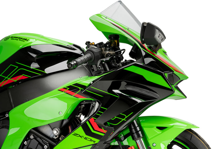 Puig Downforce Race Side Spoilers For Kawasaki ZX-10R/RR (2021 - Onwards) - Black