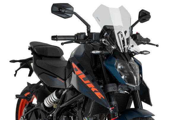 Puig Touring Screen For KTM 125/390 Duke (2024 - Onwards) - Clear