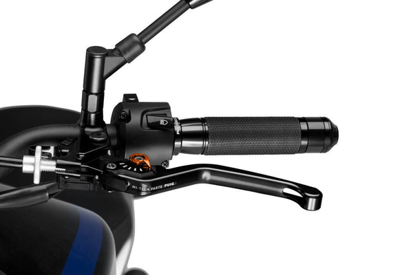Puig 3.0 Unfoldable Clutch Lever, Black With Orange Adjuster