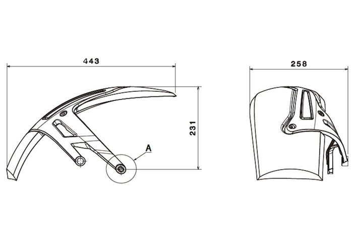 Puig Rear Fender For BMW R1200 / R1250 Models (Carbon Finish)