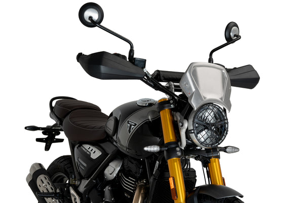 Puig ALUMINIUM FRONT PLATE UNIVERSAL LIGHTHOUSE C/SILVE