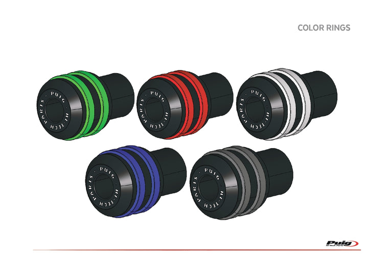 Rubber Ring Set For Puig Vintage Frame Sliders (Red)