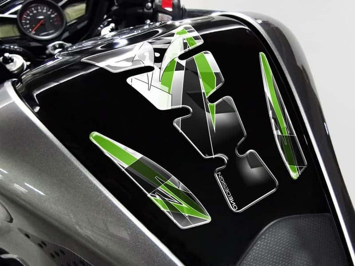 Puig Wings Tank Pad For Various Kawasaki Models (Black)