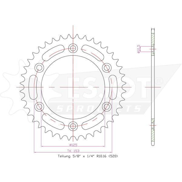 Esjot Sprockets: Single Sprocket Only