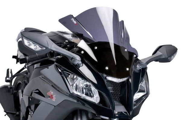 Puig Z-Racing Screen Compatible WIth Kawasaki ZX-10R 2011 - 2015 (Dark Smoke)