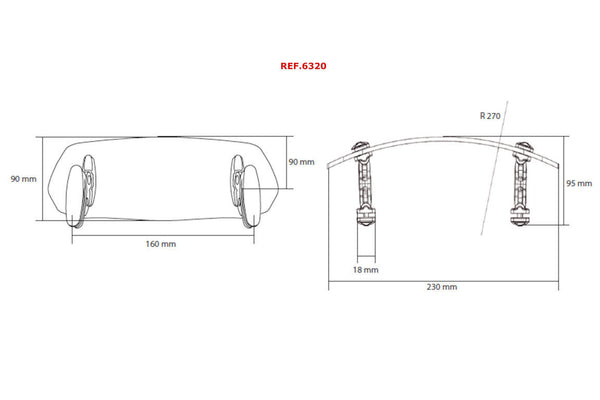Puig Multiregulable Visor Clip-On [Size & Colour: 100x277mm, Clear]