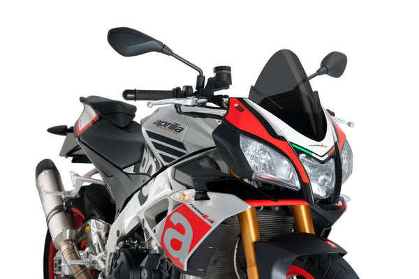 Puig Z-Racing Screen Compatible with Various Aprilia Tuono Models (Dark Smoke)