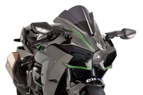 Puig Z-Racing Screen For Kawasaki Ninja H2 (2015 - 2020) - Dark Smoke