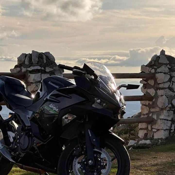 Universal Stealth Wing Motorcycle Mirrors - DriftnDrive