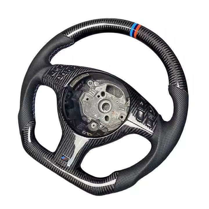 BMW Carbon Fibre Steering Wheel for BMW E46, E53, M3 (2001-2006) – Fully Customizable - DriftnDrive