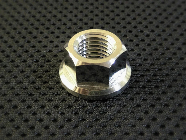 RaceFasteners Titanium M10 x 1 Hex Flange Nut