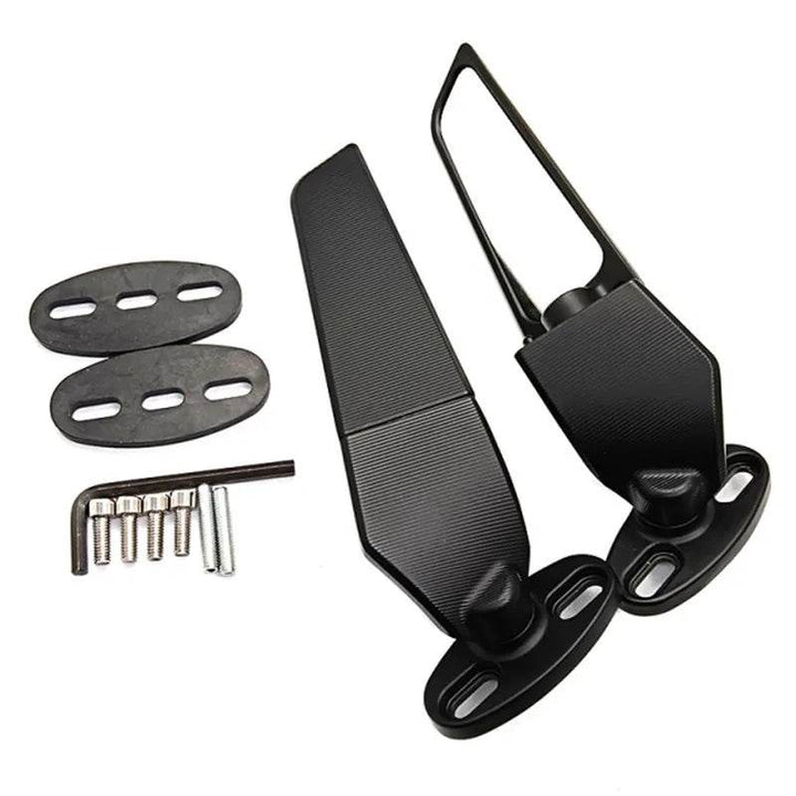 Universal Stealth Wing Motorcycle Mirrors - DriftnDrive