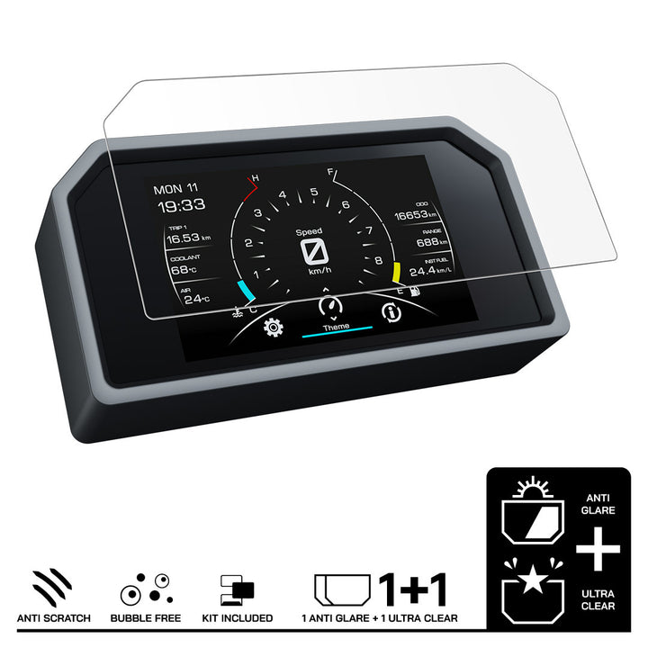 Speedo Angels Dashboard Screen Protector For Various Yamaha Models - 1 x Ultra Clear And 1 x Anti Glare