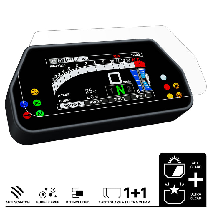 Speedo Angels Dashboard Screen Protector For Various Yamaha Models (1 x Ultra Clear And 1 x Anti-Glare)
