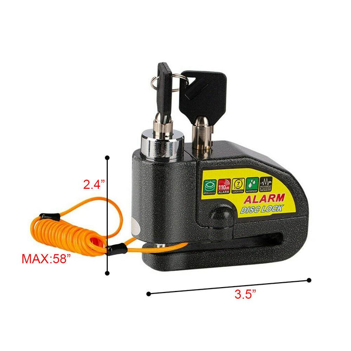 Motorcycle Alarm Disc Lock with Brake Handlebar Throttle Grip Lock – Bike Security System - DriftnDrive