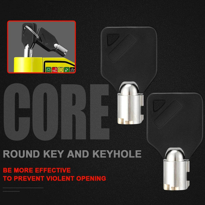Yellow Motorcycle Alarm Disc Brake Lock – 110dB Anti-Theft Waterproof Security for Bike, Scooter, Electric Motor - DriftnDrive