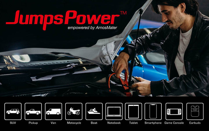 JumpsPower GTS 2000A Jump Starter Powerbank – Car & Phone Battery Booster - DriftnDrive