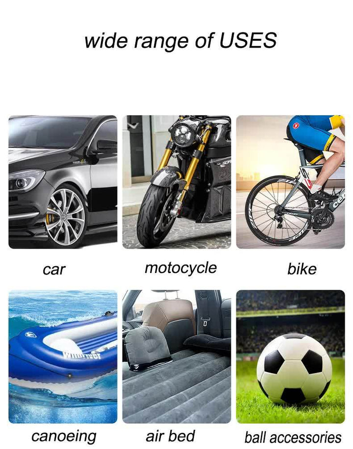 Portable 12V Tire Inflator with LED Light – 120W Car Air Compressor - DriftnDrive