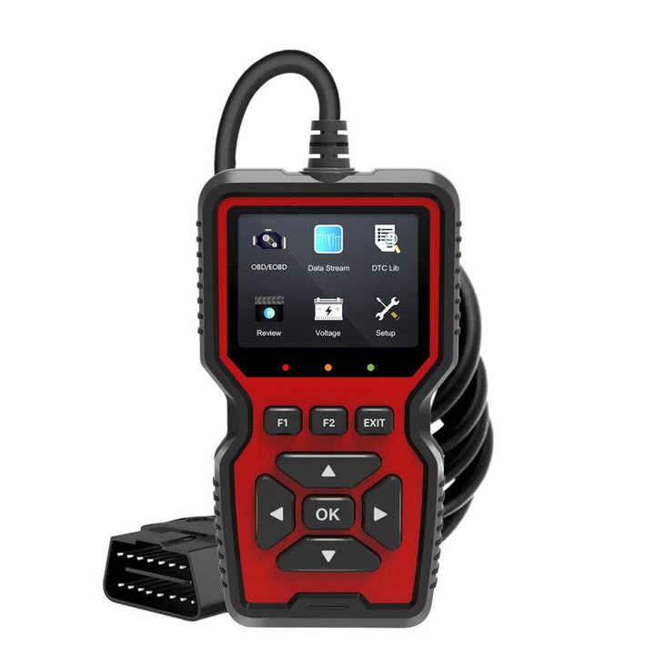 Black and Red OBD2 Scanner Car Diagnostic Tool - Engine Fault Code Reader - DriftnDrive