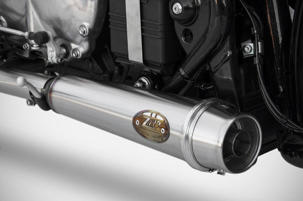 Zard Stainless Steel Slip-On Exhaust For Triumph Bobber 1200 (2017 - 2020) - Racing Version, Black