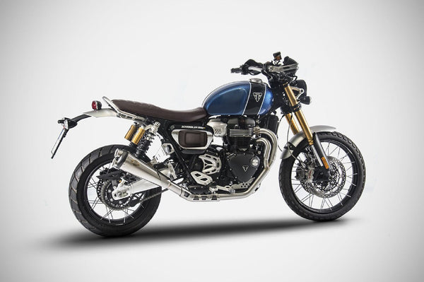 Zard Stainless Steel Full Exhaust For Triumph Scrambler 1200 (2021 - 2023) - Racing Version