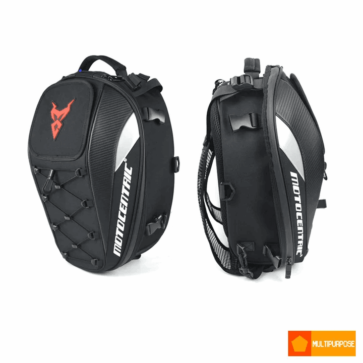 37L Expandable MOTOCENTRIC Waterproof Motorcycle Tail Bag: Versatile High-Capacity Rider Backpack/Pillon Bag - DriftnDrive