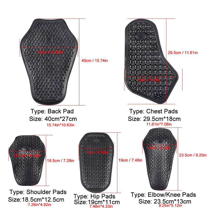 CE Certified Motorcycle Armor Inserts - Full Body Protective Gear - DriftnDrive